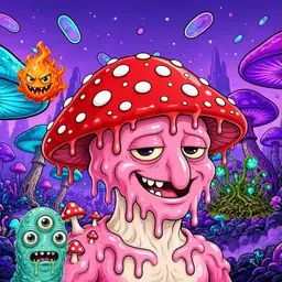 Oozlings #7163, Mushroom Head · Fungus Forest