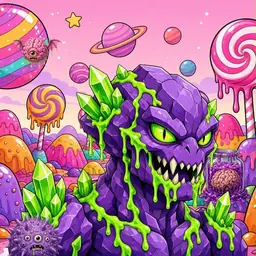Oozlings #7171, Crystal Rock · Candy Planet