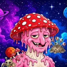 Oozlings #7178, Mushroom Head · Void Nebula
