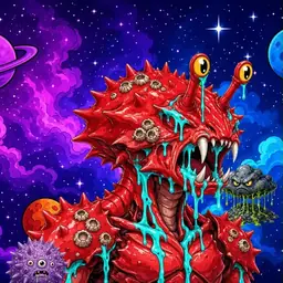 Oozlings #7183, Crab · Void Nebula