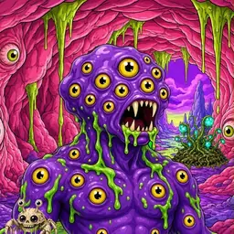 Oozlings #7186, Eyeball Cluster · Flesh Cave
