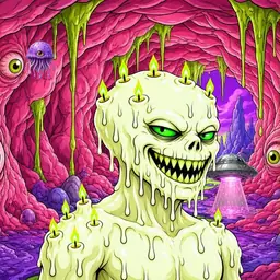 Oozlings #7191, Mutated Candle Wax · Flesh Cave