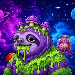 Oozlings #7192, Slime Sloth · Void Nebula