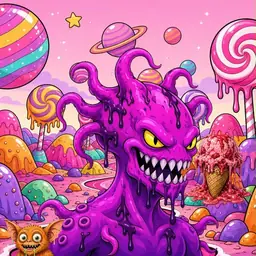 Oozlings #7196, Squid · Candy Planet