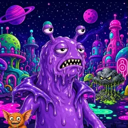 Oozlings #7200, Slug · Neon City