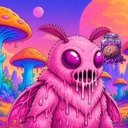 Oozlings #7204, Mutant Moth · Mushroom Desert