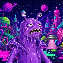 Oozlings #7212, Slug · Neon City