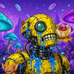 Oozlings #7217, Mutated Rusty Robot · Fungus Forest