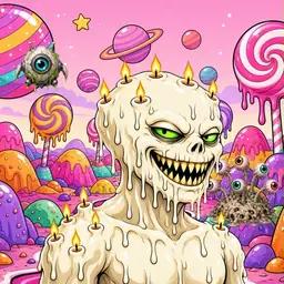 Oozlings #722, Candle Wax · Candy Planet