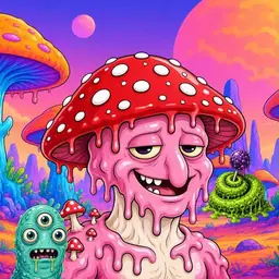 Oozlings #7225, Mushroom Head · Mushroom Desert