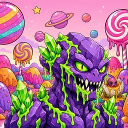 Oozlings #7229, Crystal Rock · Candy Planet