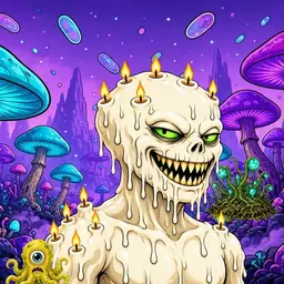 Oozlings #7238, Candle Wax · Fungus Forest