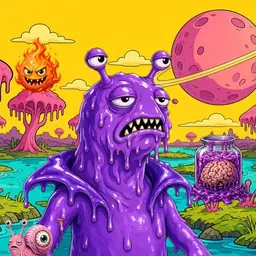 Oozlings #7245, Slug · Turquoise Swamp