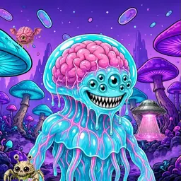 Oozlings #7250, Jellyfish Brain · Fungus Forest