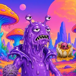 Oozlings #7251, Slug · Mushroom Desert