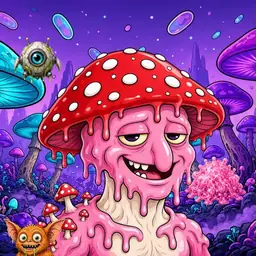 Oozlings #7255, Mushroom Head · Fungus Forest