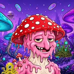 Oozlings #7259, Mushroom Head · Fungus Forest