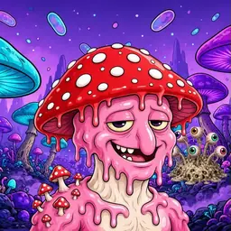 Oozlings #7264, Mushroom Head · Fungus Forest