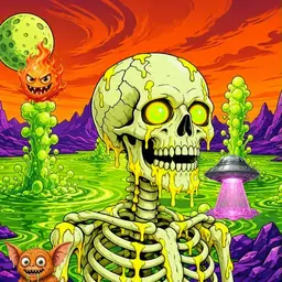 Oozlings #7266, Mutated Skull · Acid Lake
