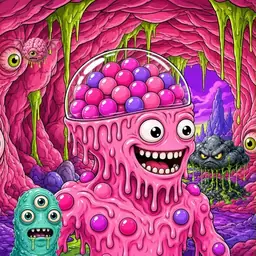 Oozlings #7272, Gumball Brain · Flesh Cave