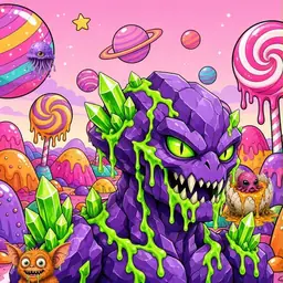 Oozlings #7274, Crystal Rock · Candy Planet