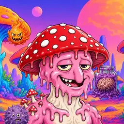 Oozlings #7275, Mushroom Head · Mushroom Desert