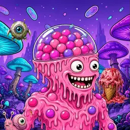 Oozlings #7282, Gumball Brain · Fungus Forest
