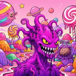 Oozlings #7289, Squid · Candy Planet