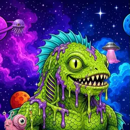 Oozlings #7292, Swamp Fish · Void Nebula