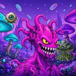 Oozlings #7301, Squid · Fungus Forest