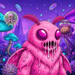 Oozlings #7306, Mutant Moth · Fungus Forest