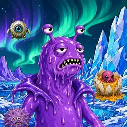 Oozlings #7308, Slug · Aurora Ice