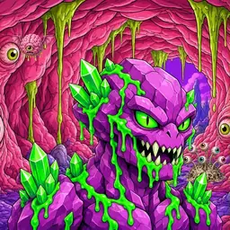 Oozlings #7316, Mutated Crystal Rock · Flesh Cave