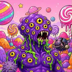 Oozlings #7325, Eyeball Cluster · Candy Planet