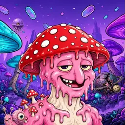 Oozlings #7335, Mushroom Head · Fungus Forest