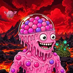 Oozlings #7336, Gumball Brain · Lava Fields