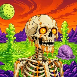 Oozlings #734, Skull · Acid Lake