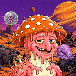 Oozlings #7342, Mutated Mushroom Head · Ship Junkyard