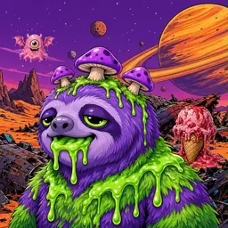 Oozlings #7346, Slime Sloth · Ship Junkyard