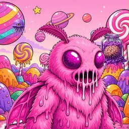 Oozlings #735, Mutant Moth · Candy Planet