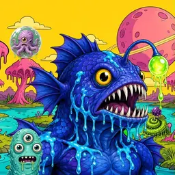 Oozlings #7350, Anglerfish · Turquoise Swamp