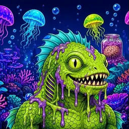 Oozlings #7353, Swamp Fish · Glow Reef