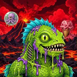 Oozlings #7356, Swamp Fish · Lava Fields