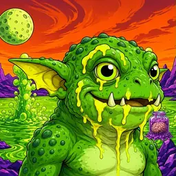 Oozlings #7363, Mutated Toad Goblin · Acid Lake