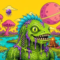 Oozlings #7365, Swamp Fish · Turquoise Swamp