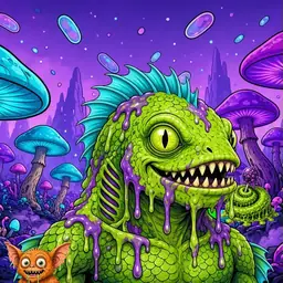 Oozlings #7375, Swamp Fish · Fungus Forest