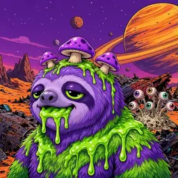 Oozlings #7377, Slime Sloth · Ship Junkyard