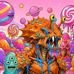 Oozlings #7379, Mutated Crab · Candy Planet