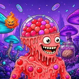 Oozlings #7384, Mutated Gumball Brain · Fungus Forest
