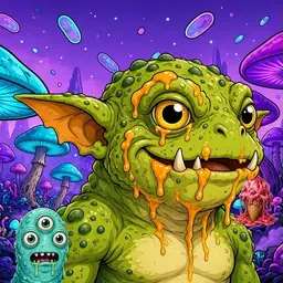Oozlings #7387, Toad Goblin · Fungus Forest